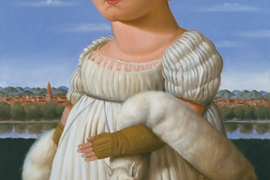 FERNANDO BOTERO, Mademoiselle Rivière, after Ingres, 2005 © Sammlung Würth, Foto: Volker Naumann, Schönaich © Fernando Botero