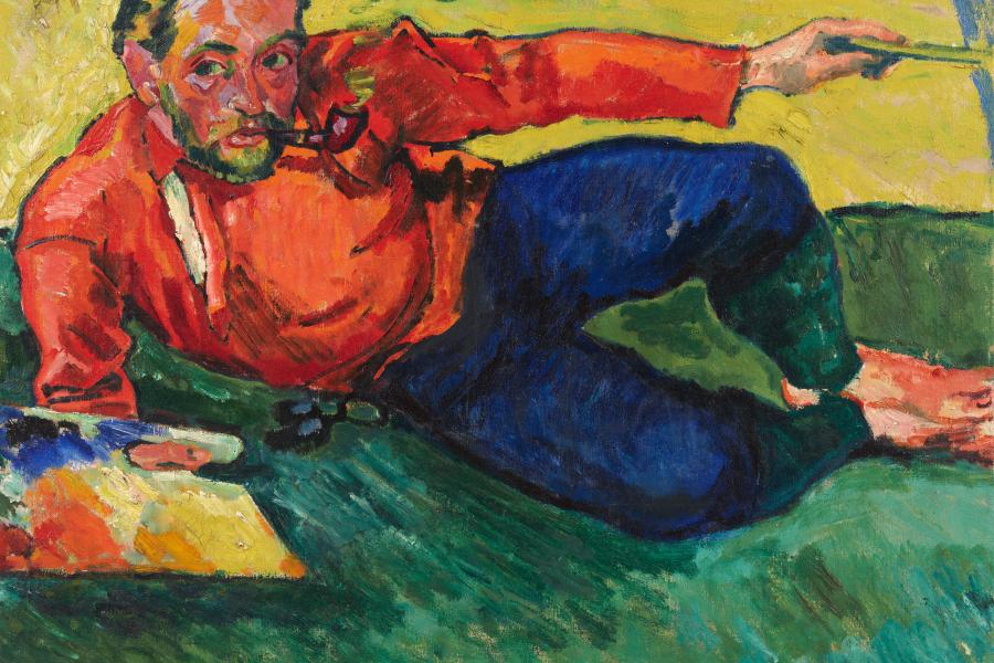 Nr. 421 362 Hermann Max Pechstein Selbstbildnis, liegend. 1909/1910 Öl auf Leinwand, 74 x 99 cm Schätzpreis: € 2 Mio.