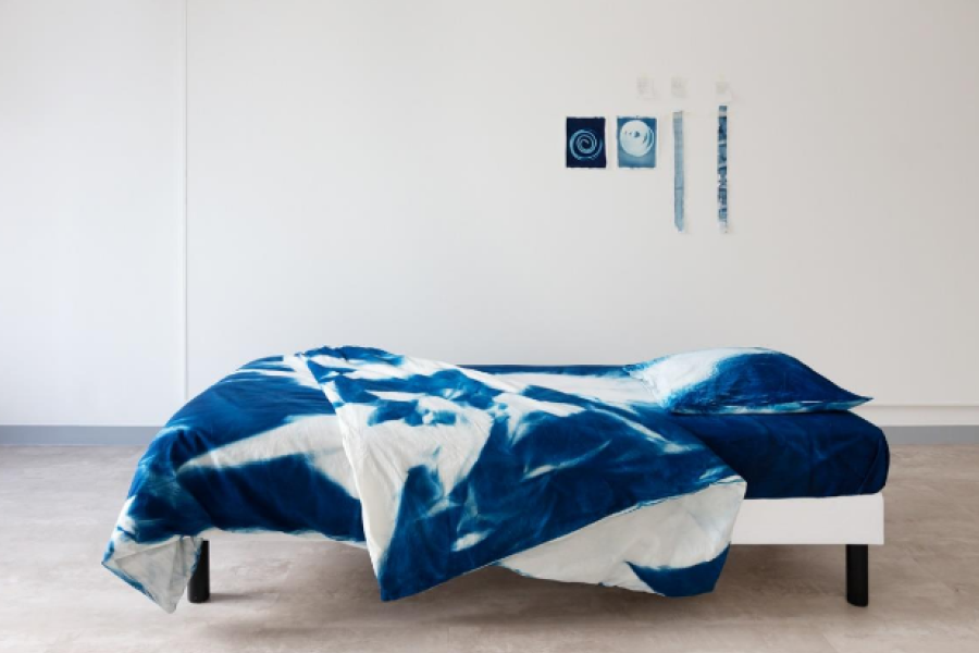 Elodie Grethen, Feeling blue, Installation, Open Studio, 2021, Résidence à la Cité internationale des arts, Paris