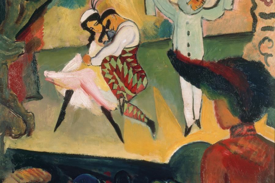 August Macke, Russisches Ballett I, 1912 Öl auf Pappe, 103 x 81 cm Kunsthalle Bremen – Der Kunstverein in Bremen