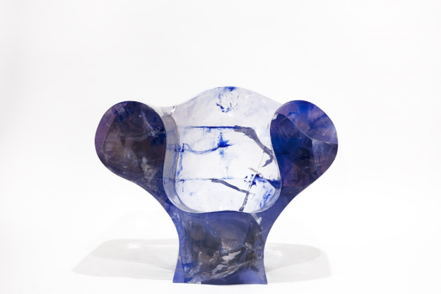 Ron Arad  Big Easy (crystalline) Mixing Blue  2023 Crystalline resin 92 x 132 x 80 cm | 36.2 x 52 x 31.5 in