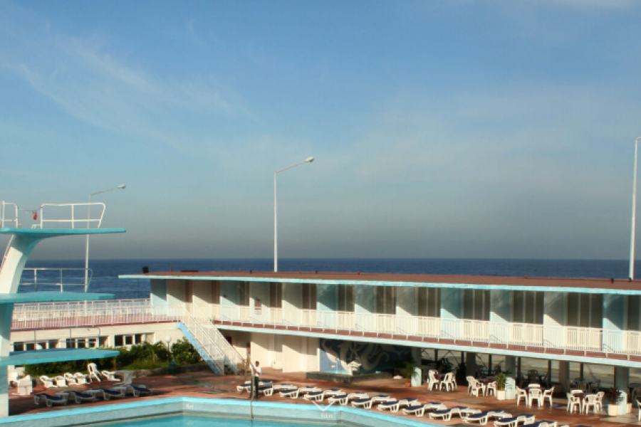 Angela Bellas, Coffin shaped swimming pool of Riviera Hotel Havana Cuba, 2005