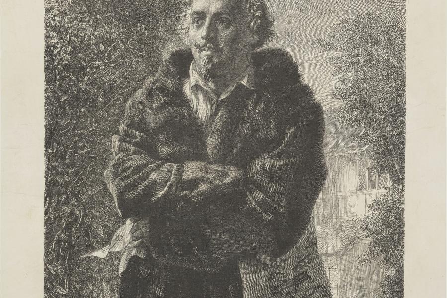 Friedrich Ludwig Unzelmann, nach Adolph von Menzel: William Shakespeare, 1850, Klassik Stiftung Weimar, Museen © Klassik Stiftung Weimar, Museen