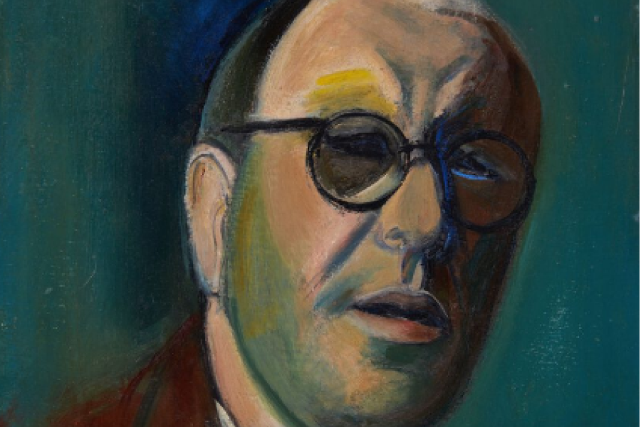 Rudolf Levy, Selbstbildnis IV, 1943, Öl auf Pappe, 41 x 33,5 cm, Museum Pfalzgalerie Kaiserslautern, Gemäldesammlung, Inv.-Nr. PFG 54/4