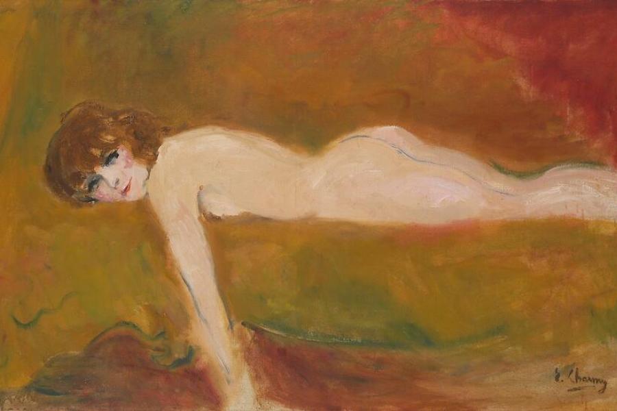 Émilie Charmy, Colette nue, 1920, oil on canvas, 89 × 147 cm. © Galerie Bernard Bouche, Paris. Photo: A. Ricci