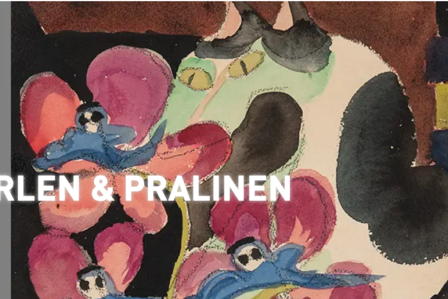 Ernst Ludwig Kirchner, Orchideen und Katze, 1920er Jahre, Dauerleihgabe aus Privatbesitz