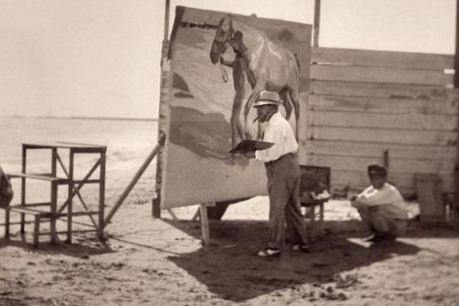 Ausschnitt aus „Grauer Tag am Strand von Valencia", 1901. Privatsammlung.