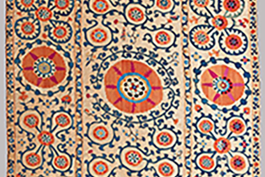 Shahrisabz Suzani 275 x 202 cm (9' x 6' 8") Uzbekistan, mid 19th century