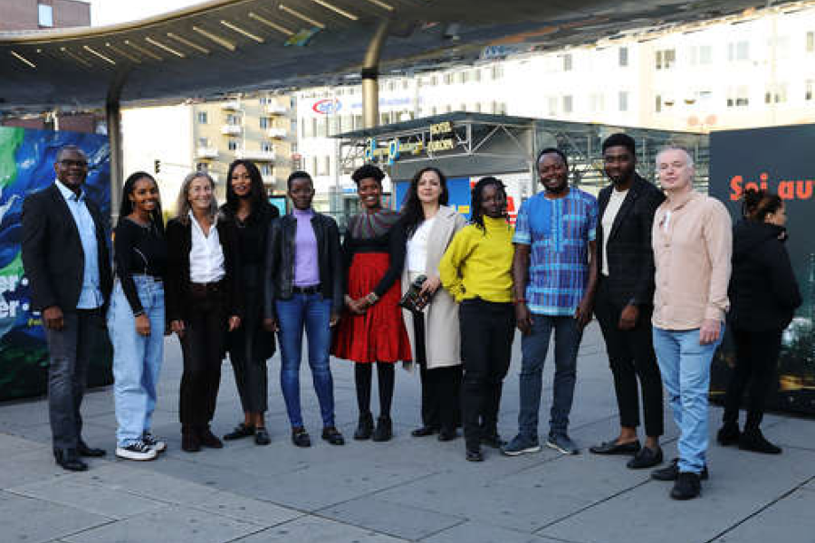 "#wehaveadream" wurde von den Beteiligten eröffnet: Godswill Eyawo, Djenabou Fontaine, Elisabeth Fiedler, Pauline Riesel- Soumaré, Magdaline Okumu-Hartwig, Peninah Lesorogol, Maryam Mohammadi, Anita Asante, Samson Ogiamien, Fred Owuso, Joachim Hainzl, v.l., Foto: Universalmuseum Joanneum/J.J. Kuc