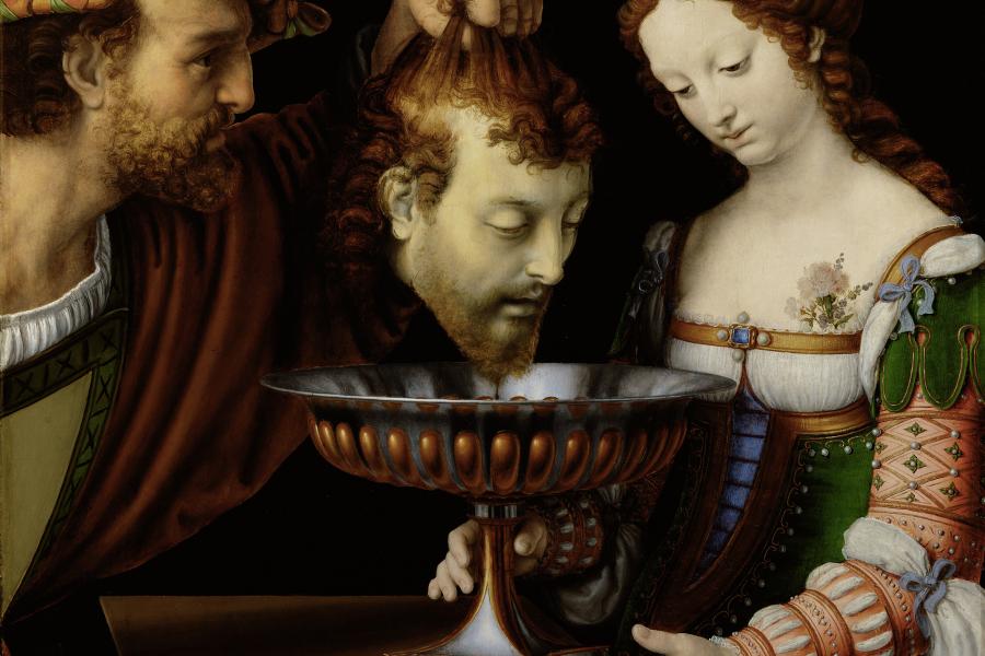 Andrea Solario Salome empfängt das Haupt Johannes des Täufers ca. 1520/24 Holz 58,7 × 57,7 cm Kunsthistorisches Museum Wien © KHM-Museumsverband