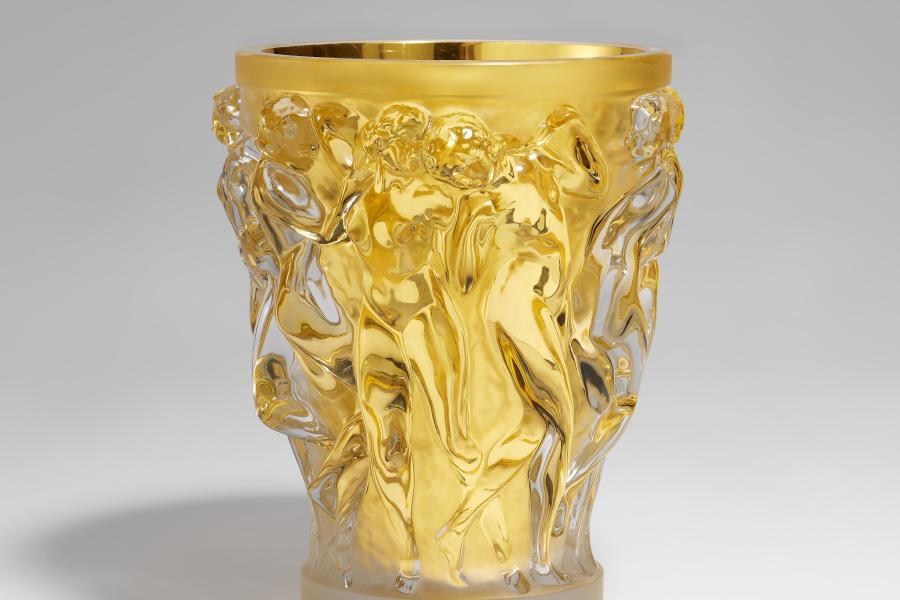 Vase Bacchantes mit Innenvergoldung René Lalique | Wingen-sur-Moder | Modell 1927 | Höhe 32 cm Ergebnis: € 17.000