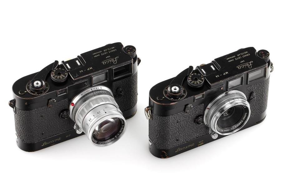 Die MP-60 (l.) und MP-59 aus dem Nachlass von Yul Brynner (c) Leitz Photographica Auction