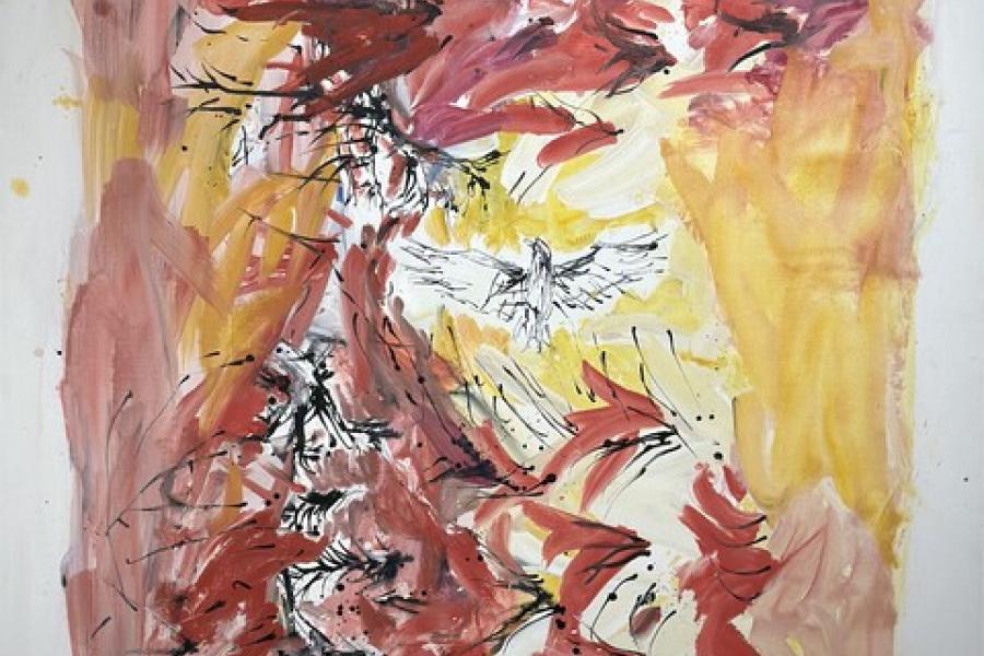 Georg Baselitz, Rote Spitzen, 162x130 cm, 2000, Kunsthandlung Osper