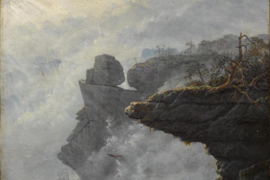 Carl Gustav Carus, Nebelwolken in der Sächsischen Schweiz, um 1828, Staatsgalerie Stuttgart, erworben aus Mitteln der Museumsstiftung Baden-Württemberg 2011© Staatsgalerie Stuttgart