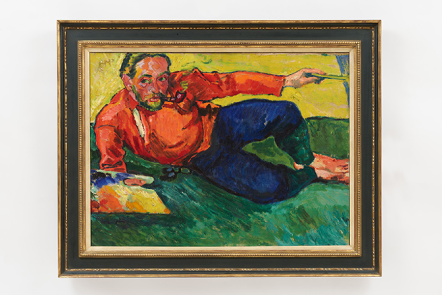 Hermann Max Pechstein, Selbstbildnis, liegend, Öl auf Leinwand, 73,5 x 98,5 cm für rund 3,2 Millionen Euro versteigert