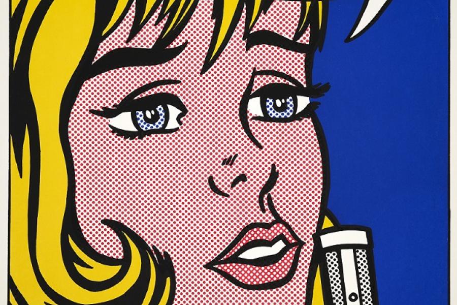 Roy Lichtenstein, The melody haunts my reverie, aus: 11 Pop Artists, Volume II, 1965, Farbserigrafie, Kunstsammlungen Chemnitz, Grafiksammlung Brigitte und Hans Robert Thomas © Estate of Roy Lichtenstein / VG Bild-Kunst, Bonn 2023, Foto: Kunstsammlungen Chemnitz / Frank Krüger