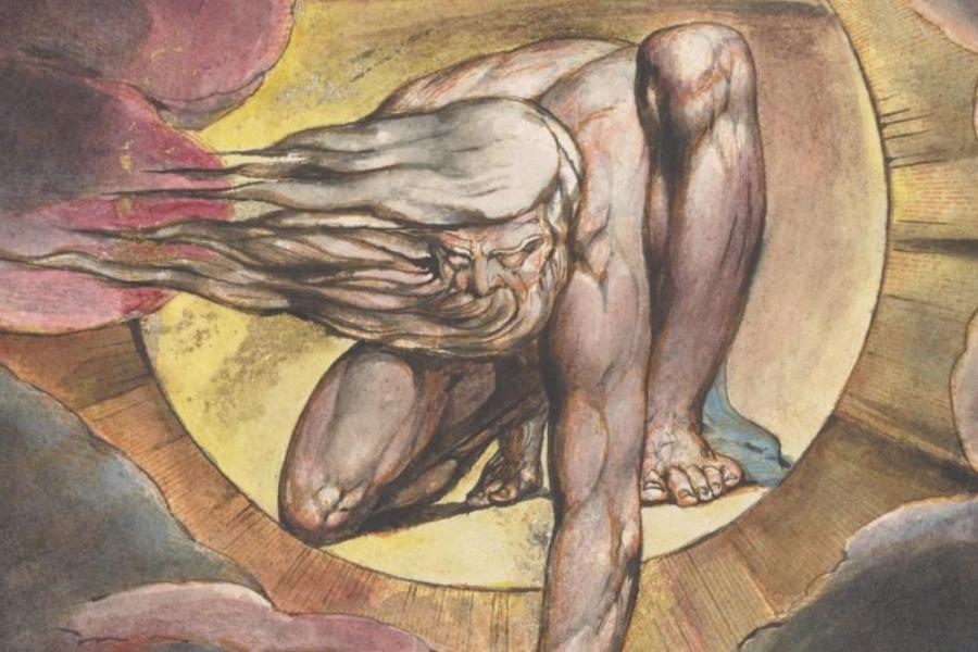 William Blake (1757–1827) Der Alte der Tage; Europa, eine Prophezeiung, Frontispiz (The Ancient of Days; Europe a Prophecy, frontispice), 1794