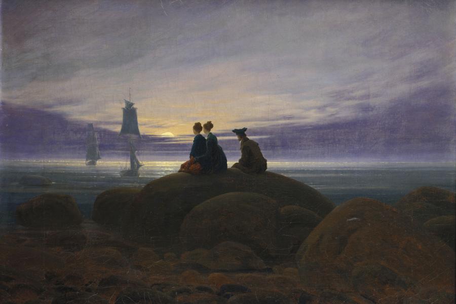 Caspar David Friedrich (1774–1840) Mondaufgang am Meer, 1822 Öl auf Leinwand, 55 x 71 cm Staatliche Museen zu Berlin, Alte Nationalgalerie © bpk / Nationalgalerie, SMB / Jörg P. Anders