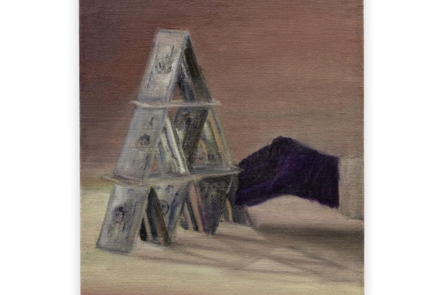 Marc Henry, CDS / Babel II, 2024, Oil on Linen, 65 x 50 cm, 25 5/8 x 19 3/4 in (photo by Jana Perusich)