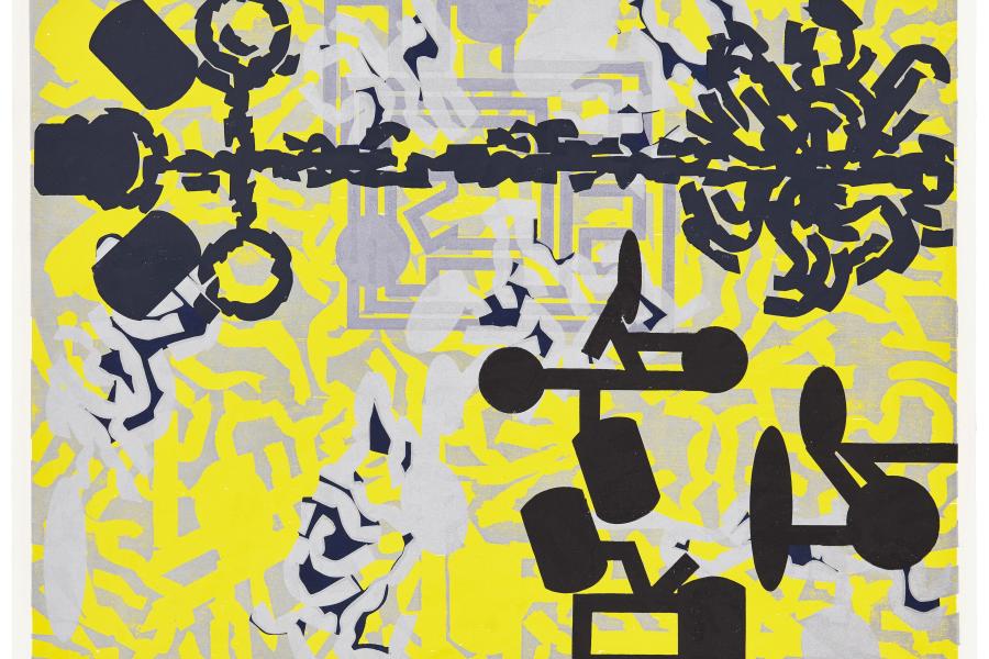 Barry Le Va Untitled, 1987–1989 Farbholzschnitt auf Papier 80,5 x 104 cm Jahn und Jahn, München