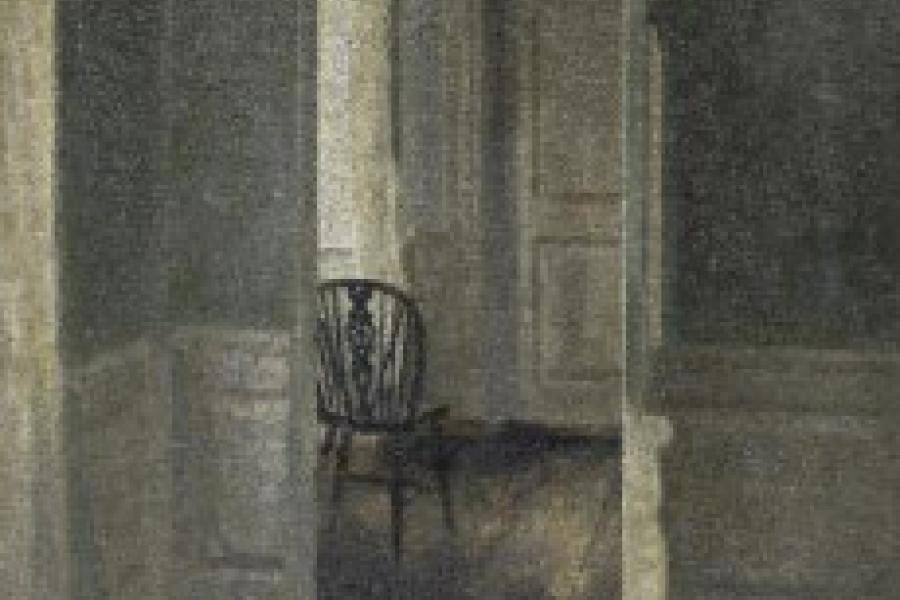 VILHELM HAMMERSHØI Interior with Windsor Chair, 1913