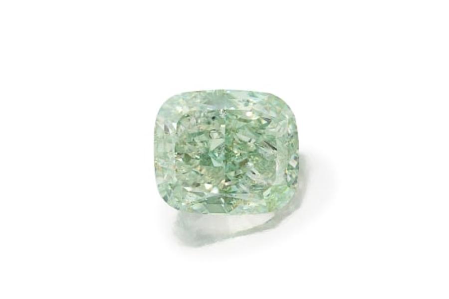 Superb Fancy Intense Green Diamond, approximately 4.01 carats Estimate: $300,000-350,000