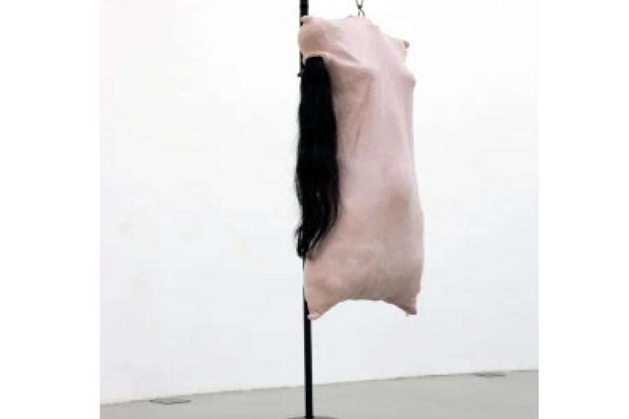 Duba Sambolec, 1/2 Volume Hanging, 2010-2011, Silicone, horsehair, fabric, metal, paint, readymade, different materials