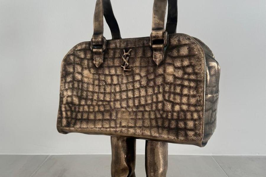 Erwin Wurm  1954 Bruck an der Mur "Short Bag YSL"  Bronze, poliert