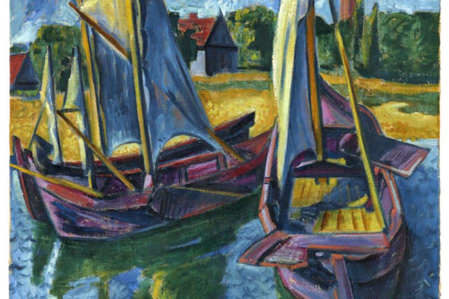 Galerie Ludorff  Hermann Max Pechstein  Keitelkähne  1920  Öl auf Leinwand  70,5 x 80 cm