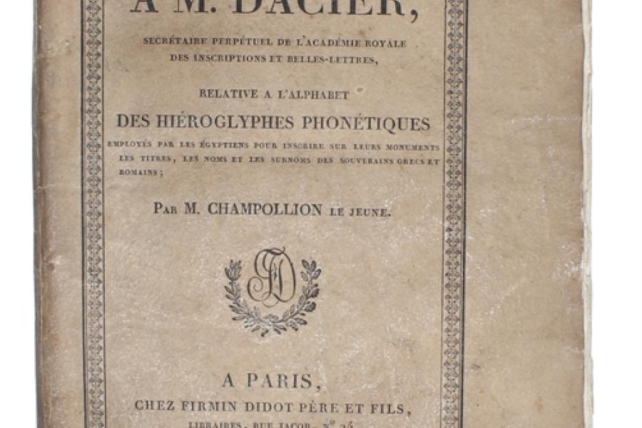 Lettre a M. Dacier, relative a l'alpabet des hiéroglyphes phonétiques DKK 475.000,00