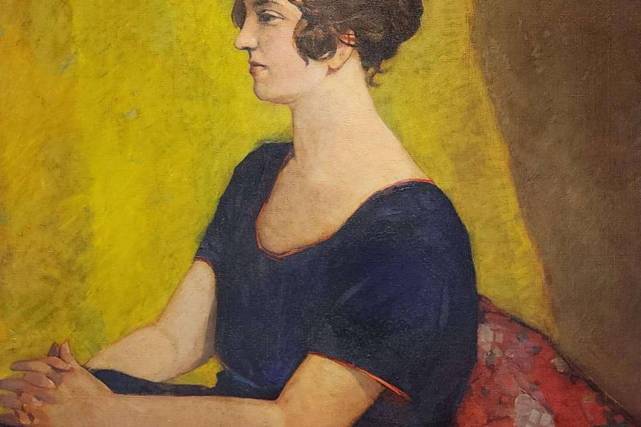 Renato Natali, Porträt von Margherita (1915-1920; Öl auf Leinwand, 100 x 80 cm)