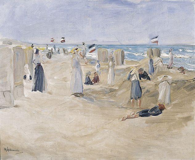 Max Liebermann (1847-1935), Am Strand von Noordwijk, 1908 Öl auf Leinwand, 65,5 x 79,5 cm, © Von der Heydt-Museum Wuppertal