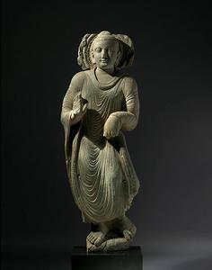 Exhibitor: Marcel Nies Oriental Art  Buddha Dipamkara  Swat Valley, Gandhara 3rd/4th century  Schist, height 162 cm