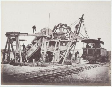 Josef Carl Steuer Strassen Lokomotive von Clayton et Schuttleworth et Co., 1866 Albertina, Wien