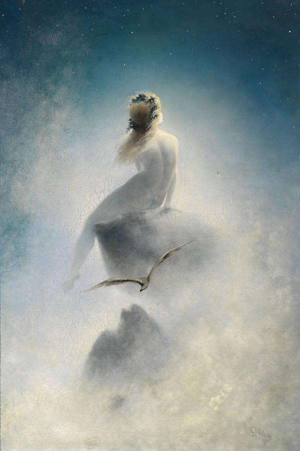 Frage an die Sterne, 1901 Karl Wilhelm Diefenbach Öl auf Leinwand © Privatbesitz