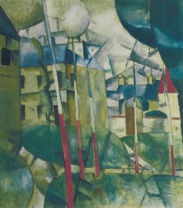 Fernand Léger  Dorflandschaft, 1912/13  Öl auf Leinwand  91 x 81 cm  Belvedere, Wien  © VBK Wien, 2011