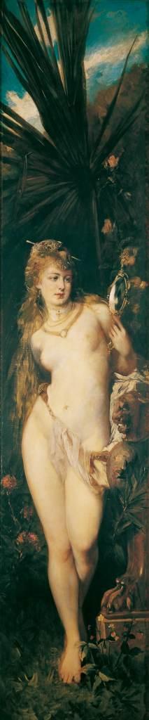 Hans Makart  Fünf Sinne: Das Gesicht, 1872-79  Öl auf Leinwand  314 x 70 cm  Belvedere, Wien  © Belvedere Wien