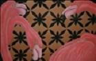 Kelly Sellers: Flamingo Frenzy  Acrylic & Pastel on Paper