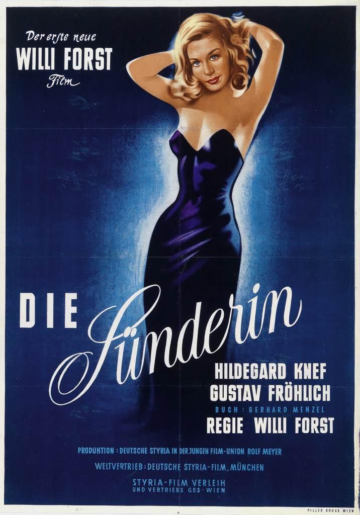 Die Sünderin, Filmplakat, Österreich, 1951, 59 x 84 cm, Rufpreis € 120, Fotonachweis: Dorotheum