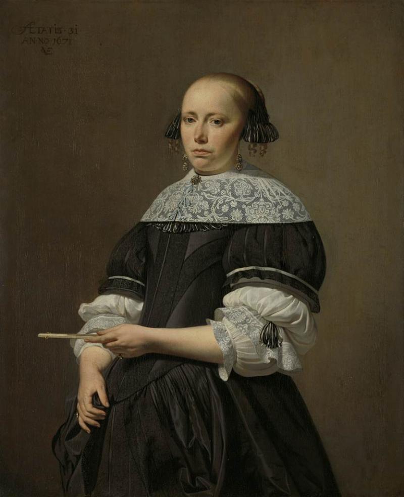 Cesar Boetius van Everdingen, Portrait of Elisabeth van Kessel, 1671