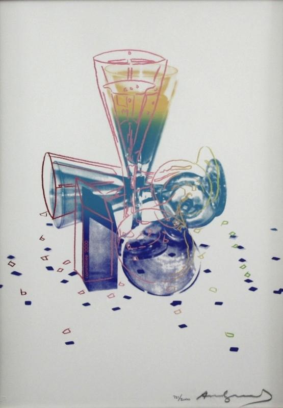 Auktion Katalog-Nr. 300 - Andy Warhol (1928 - 1987) - Serigraphie im Irisdruck auf Museum-Board, "Committee Champagner 2000", 1982