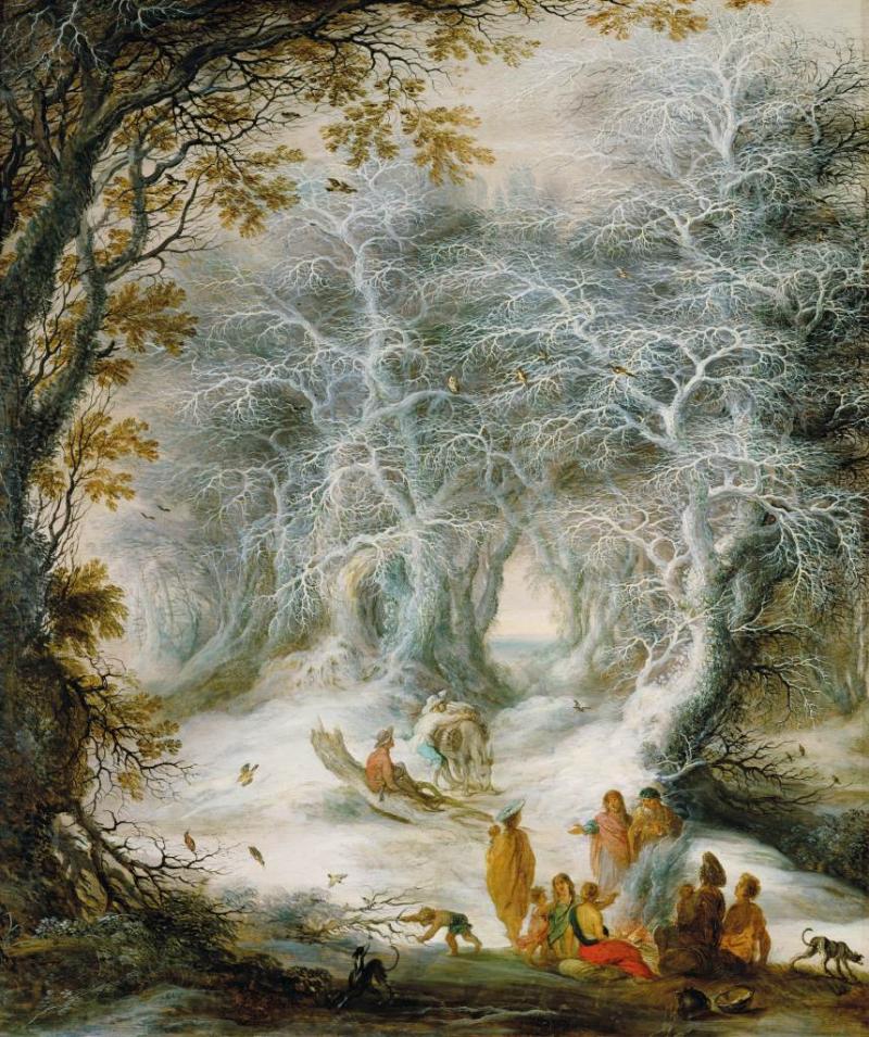 Gysbrecht Lytens, Winterlandschaft mit lagernden Zigeunern, 1. Hälfte 17. Jh. Kunsthistorisches Museum Wien, Gemäldegalerie, Wintermärchen 10. Februar - 29. April 2012