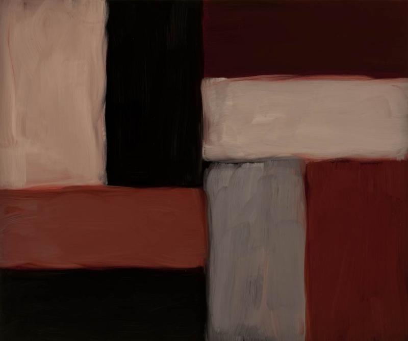 Sean Scully, Rothafen, 2011, 128 x 152 cm, Öl auf Leinen, © VG Bild-Kunst,  Bonn 2011