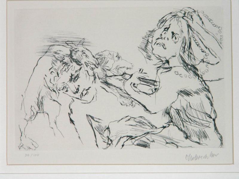 Penthesilea (438 KB) Oskar Kokoschka (1886-1980) 1969 Aus einem Zyklus von 10 Kaltnadelradierungen © Kleist-Museum, Frankfurt (Oder)