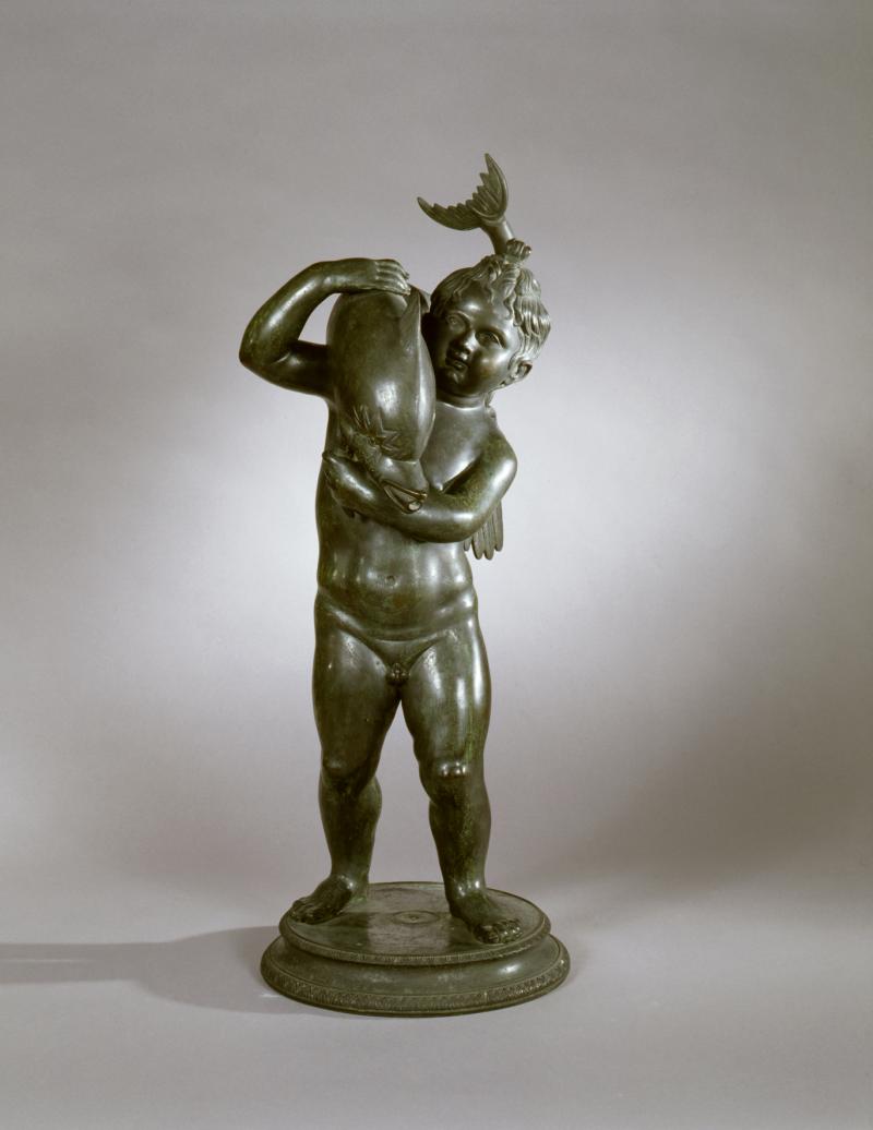 Knabe mit Delphin aus dem Achilleion, Bronze, 2. Hälfte 19. Jahrhundert © Bundesmobilienverwaltung / Hofmobiliendepot, Möbel Museum Wien / Tina King