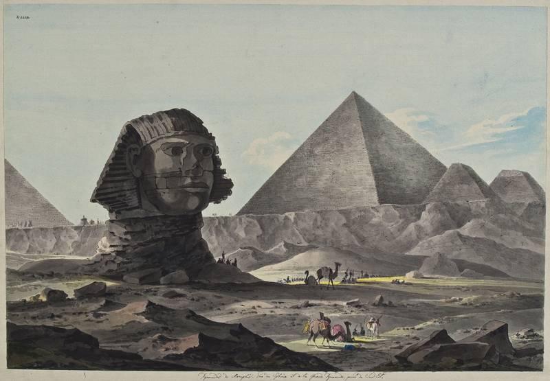 Faszination Ägypten - Giza. Sphinx und Cheops Pyramide von Südosten © Residenzgalerie Salzburg