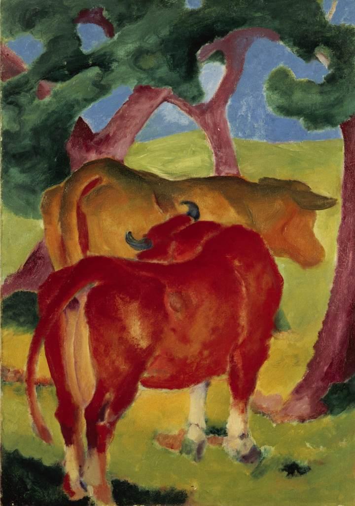 Franz Marc Kühe unter Bäumen, 1910/11 Kunstmuseum Mülheim an der Ruhr