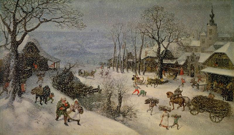 Winterlandschaft Lucas I. van Valckenborch 1586 Leinwand, 117 x 198 cm © Wien, Kunsthistorisches Museum