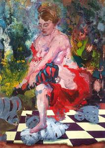 Ilka Meschke Venus (2010) distemper on canvas 160x105 cm