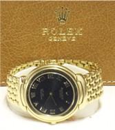 Herrenarmbanduhr, Rolex Celini, 750er Gelbgold mit Quarzuhrwerk